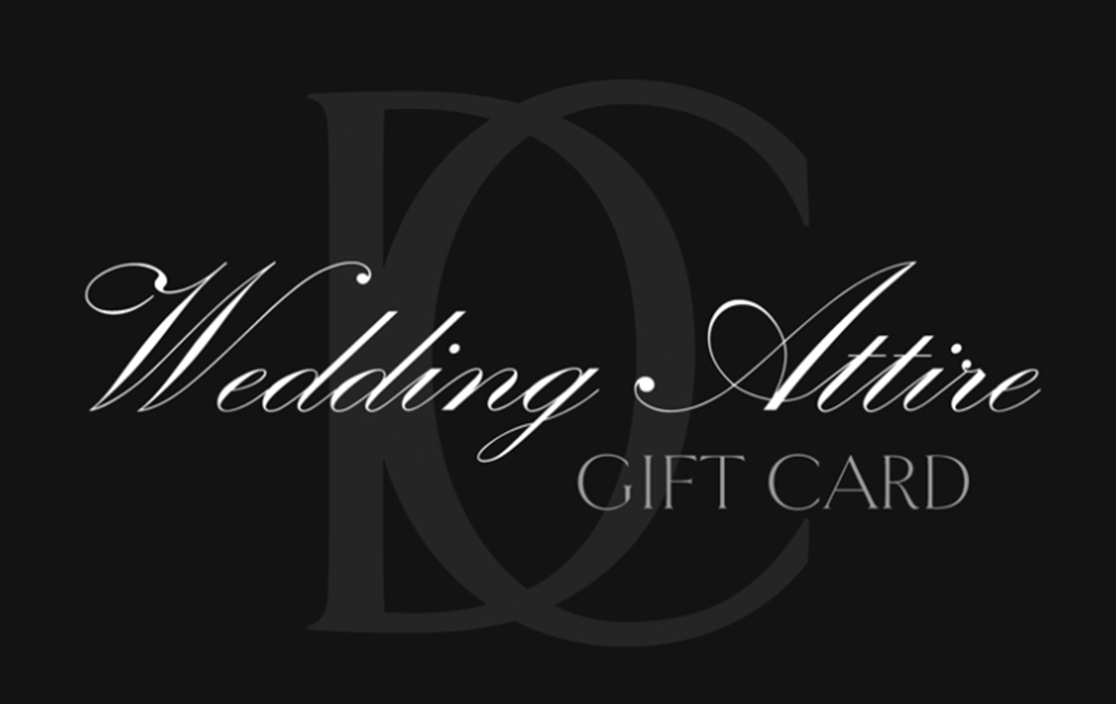 Wedding attire gift card